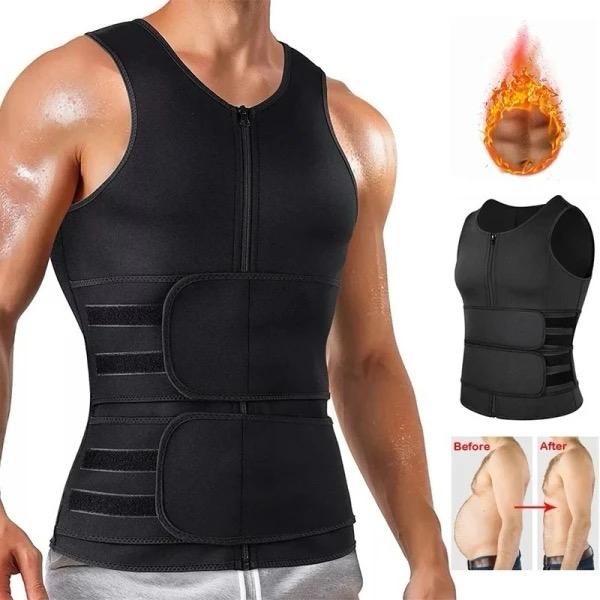 10.000fGilet De Sauna De Compression Pour Hommes, Soutien Du Dos 781963244