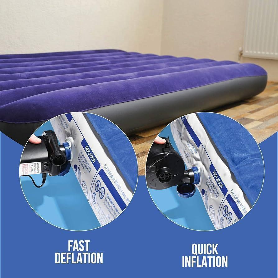 25.000f Matelas Gonflable 2 Place + Pompe + 2 Oreillettes - Souple  781963244