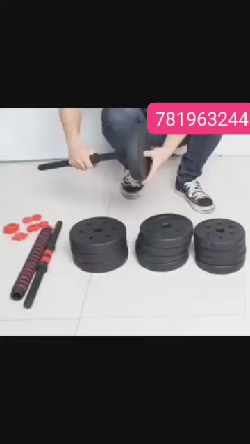 50.000F Haltères 30kg, Kit d'Haltères Musculation Réglable pour Entraînement Musculaire Haltérophilie, Haltères avec Barre d'extension 781963244