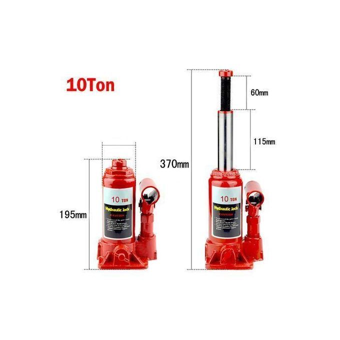 17.000F Cric à Bouteille Hydraulique De 10 T-rouge 781963244