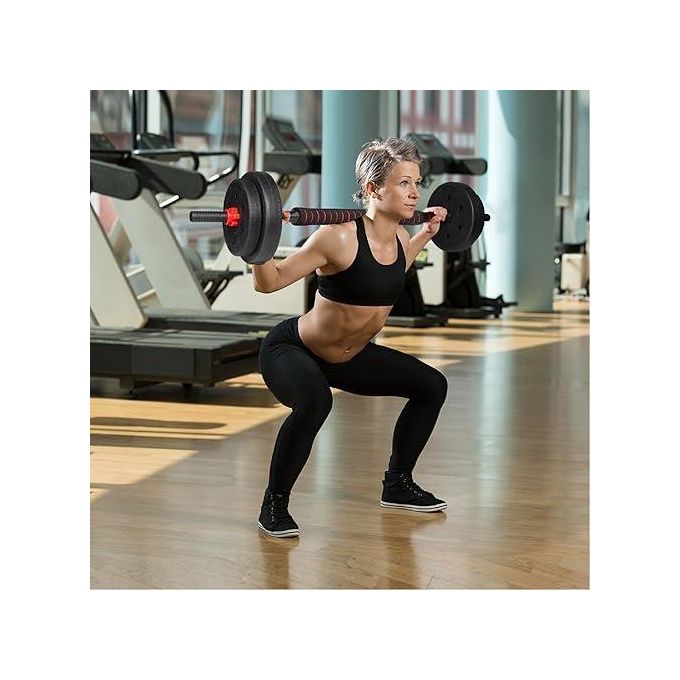 50.000F Haltères 30kg, Kit d'Haltères Musculation Réglable pour Entraînement Musculaire Haltérophilie, Haltères avec Barre d'extension 781963244