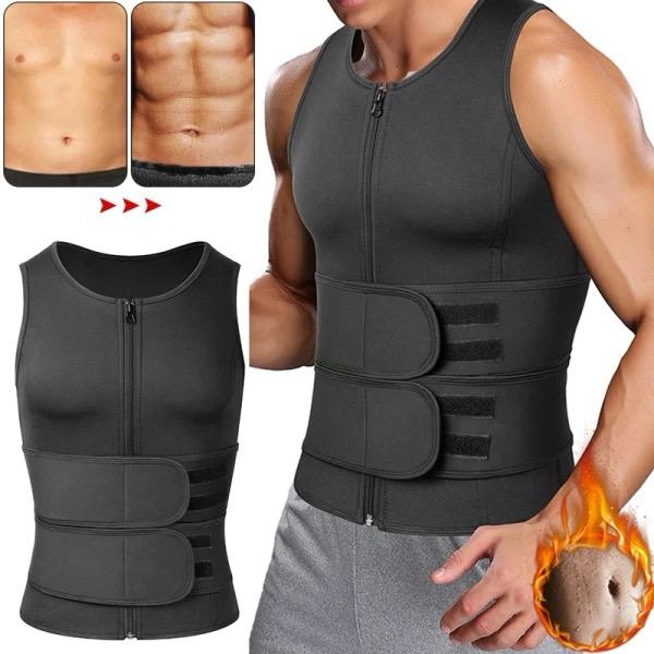 10.000fGilet De Sauna De Compression Pour Hommes, Soutien Du Dos 781963244