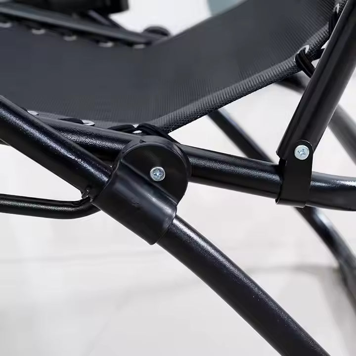 35.000f  Chaise de plage pliante portable en métal pour extérieur, pliable, à gravité zéro, inclinable, idéale pour dormir ou se prélasser  781963244