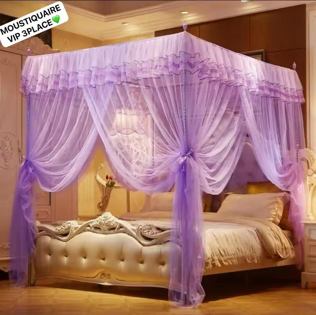 23.000f Moustiquaire chambre de princesse, rideaux de lit à poteaux, décoration de chambre double 120 x 200 cm/47 x 79  781963244