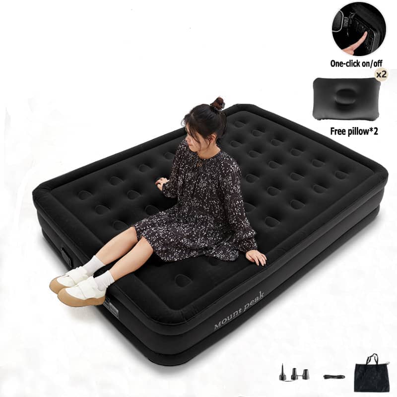 35.000F Matelas gonflable 2place NOIR 781963244